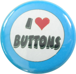 I love Buttons Button blau